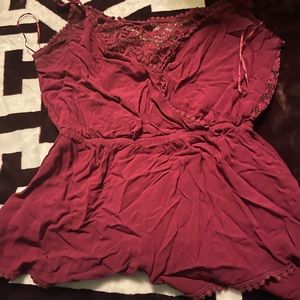 Burgundy Romper